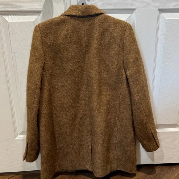 Madewell Boucle Wool Blazer Suit Brown Tan Pea Coat - Picture 2 of 7